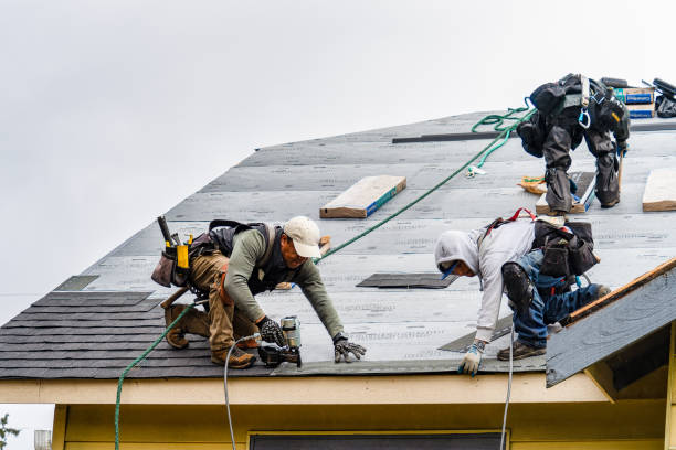 Professional Gutter Installation technician working in Clairton, PA